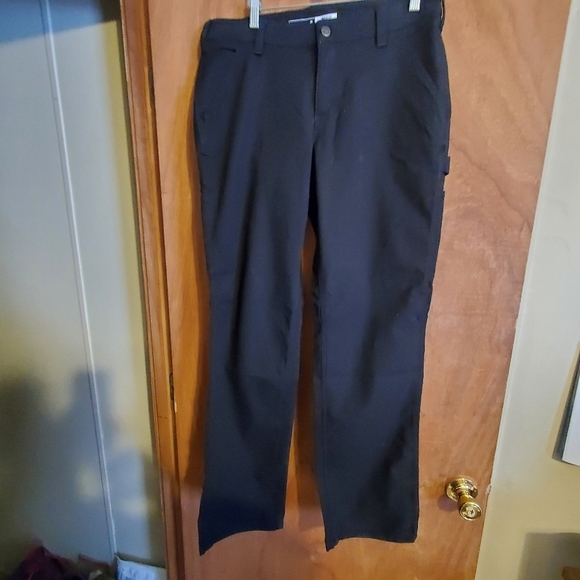 Carhartt  loose fit NWT SZ 12. rugged flex canvas work pant. Black straight leg - Picture 1 of 9